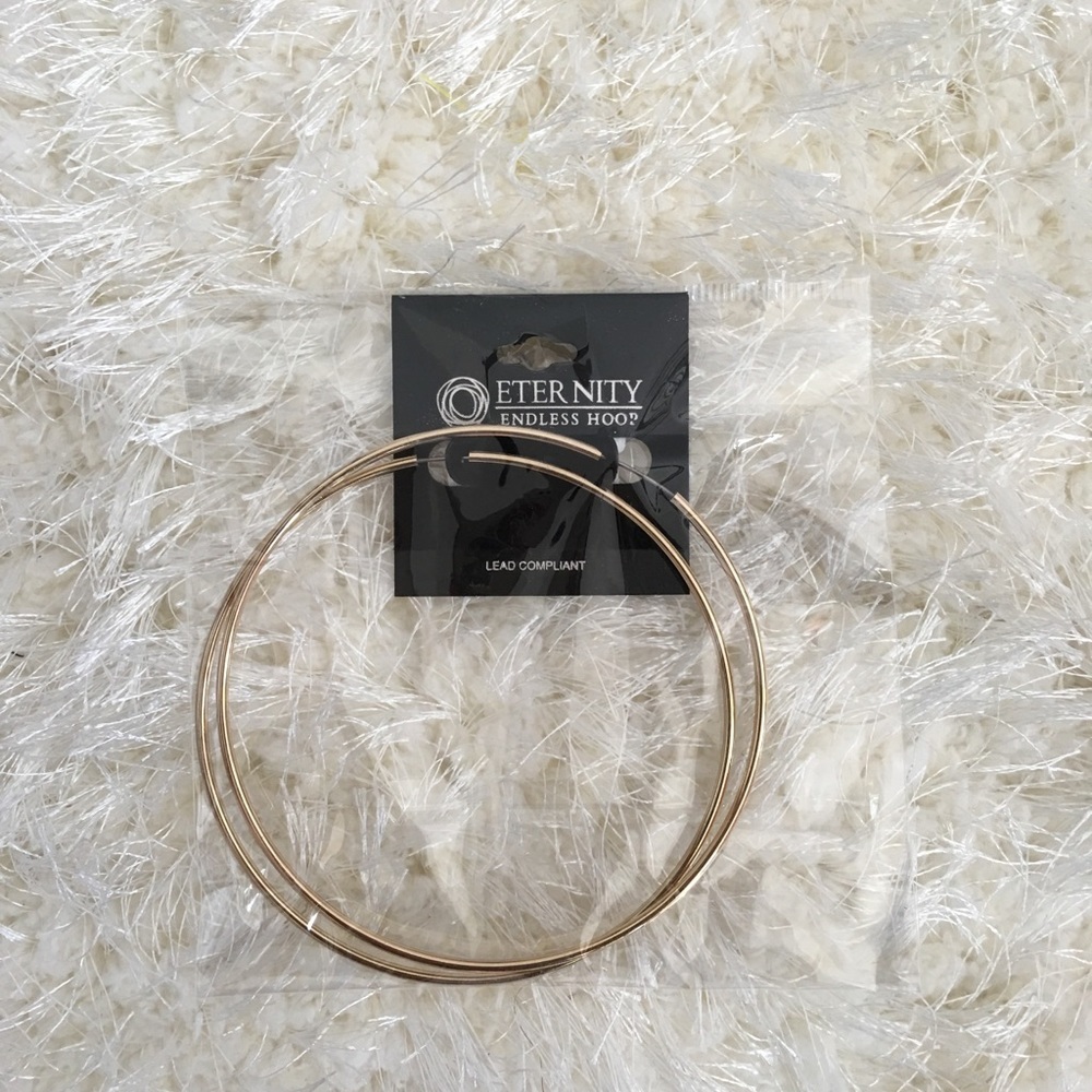 Large hoop earrings available in gold and silver
